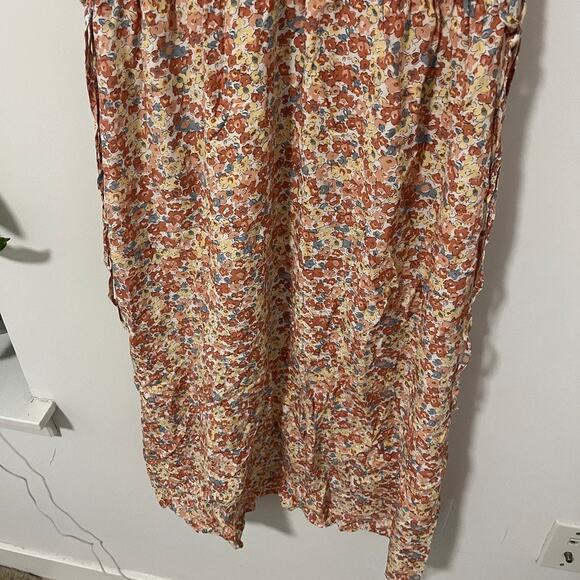 Rails Pink Floral Print V Neck Midi Dress Size Small - Picture 3 of 6